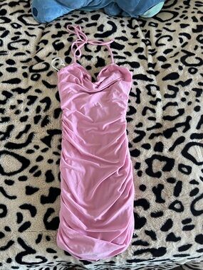 NWT Windsor Pink Ruched Mini Dress